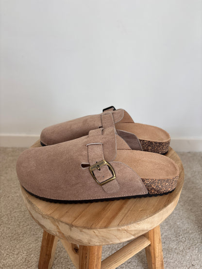 Mules taupe