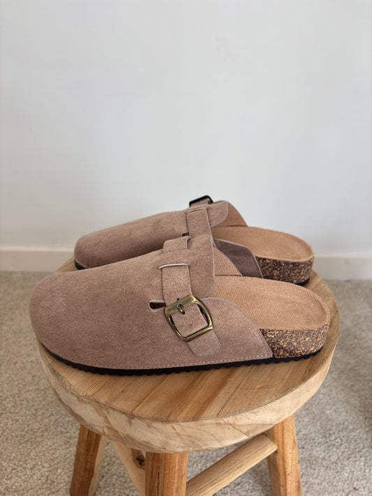 Mules taupe