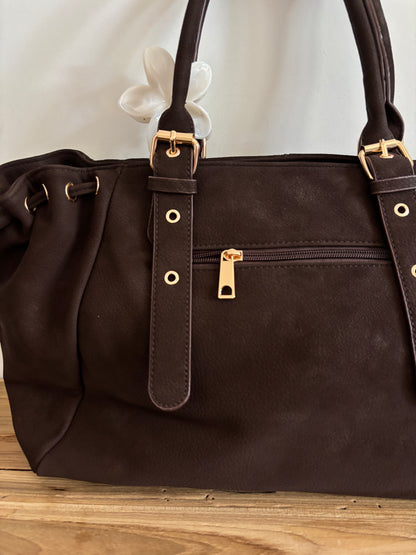 Sac Nélia suédine coffee