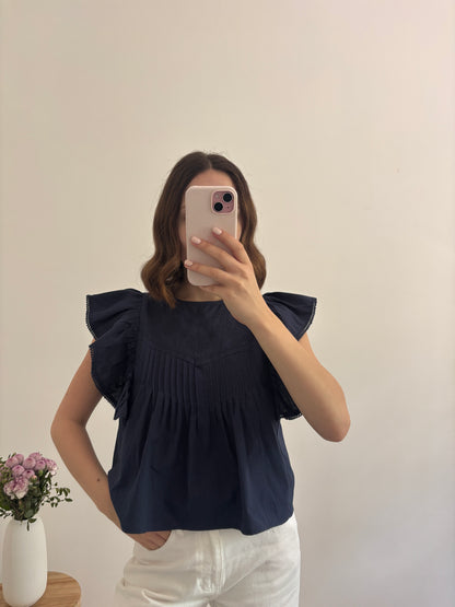Navy blue Linda top