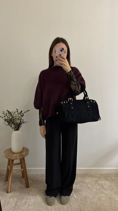 Olivia plum sweater