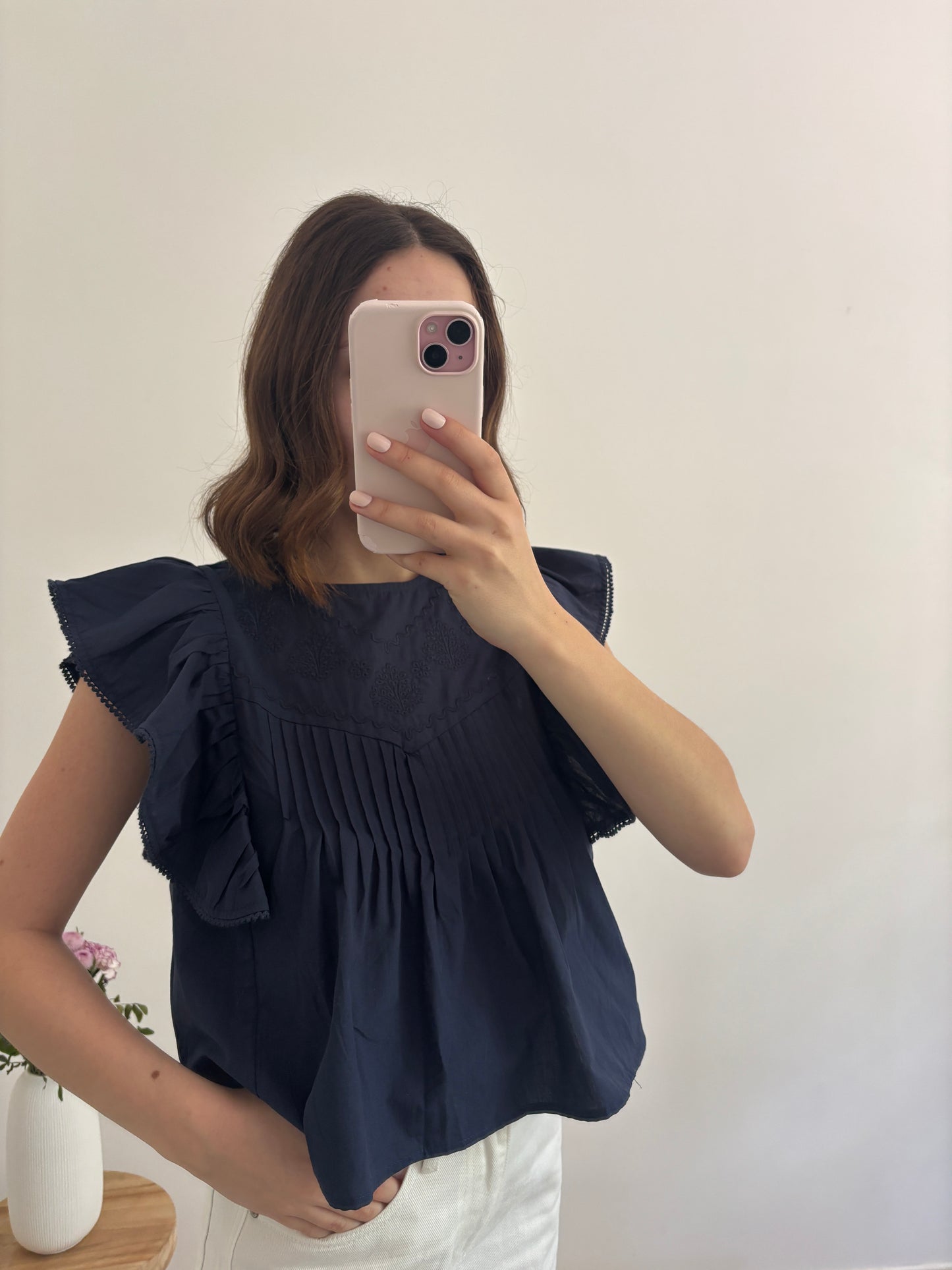 Navy blue Linda top