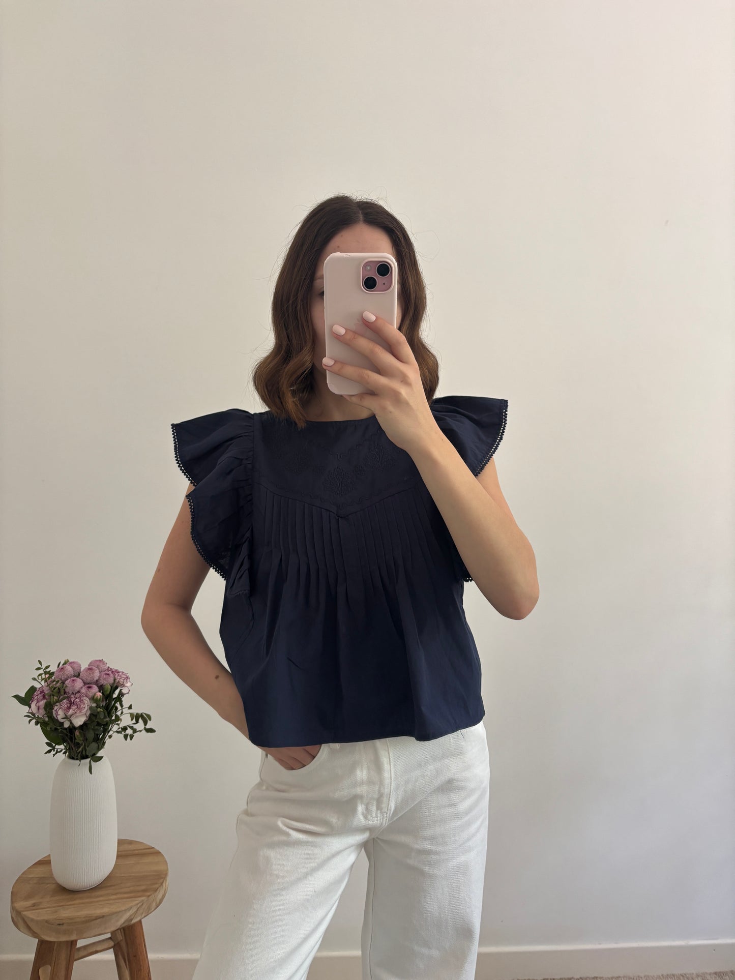 Navy blue Linda top