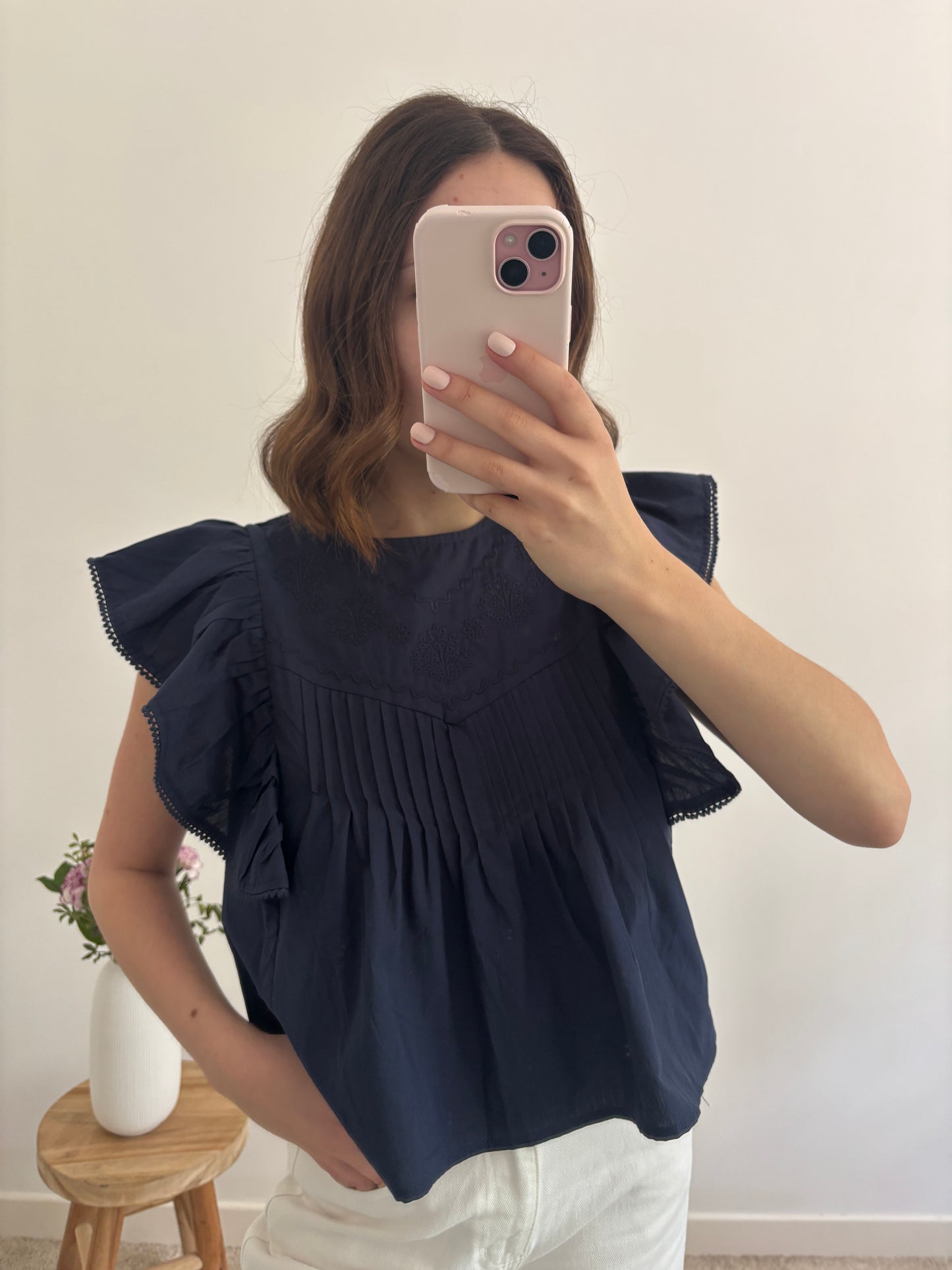 Navy blue Linda top