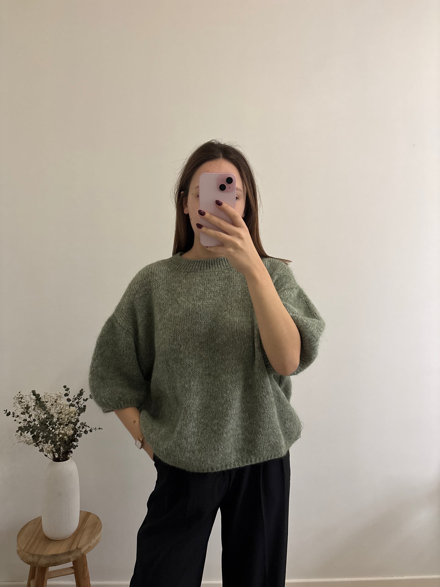 Olivia khaki sweater