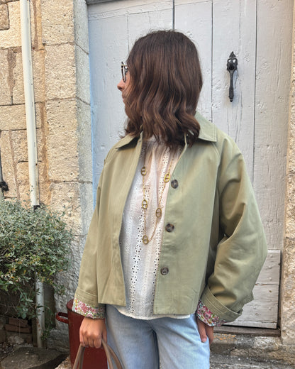 Trench Margaux vert sauge