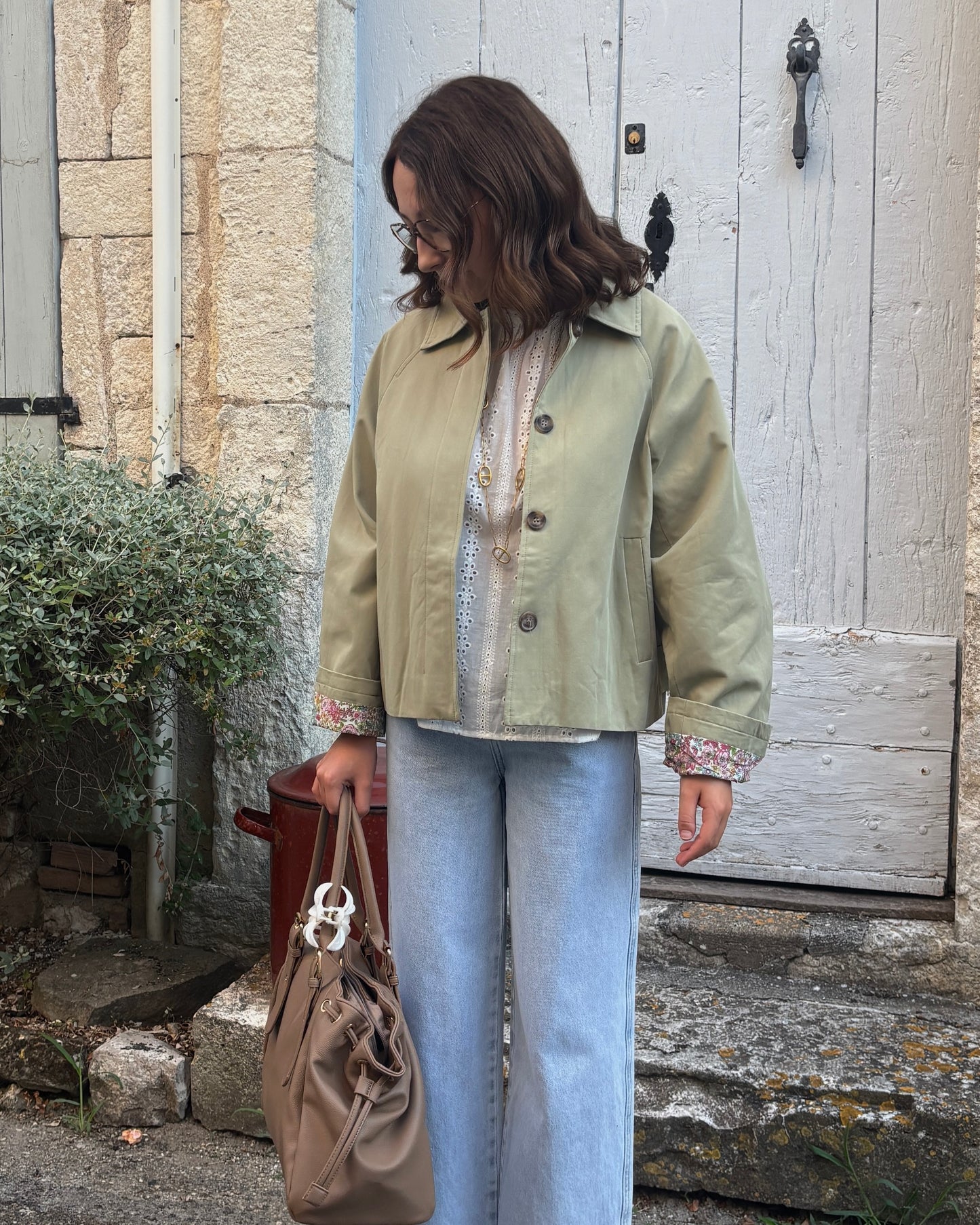 Trench Margaux vert sauge
