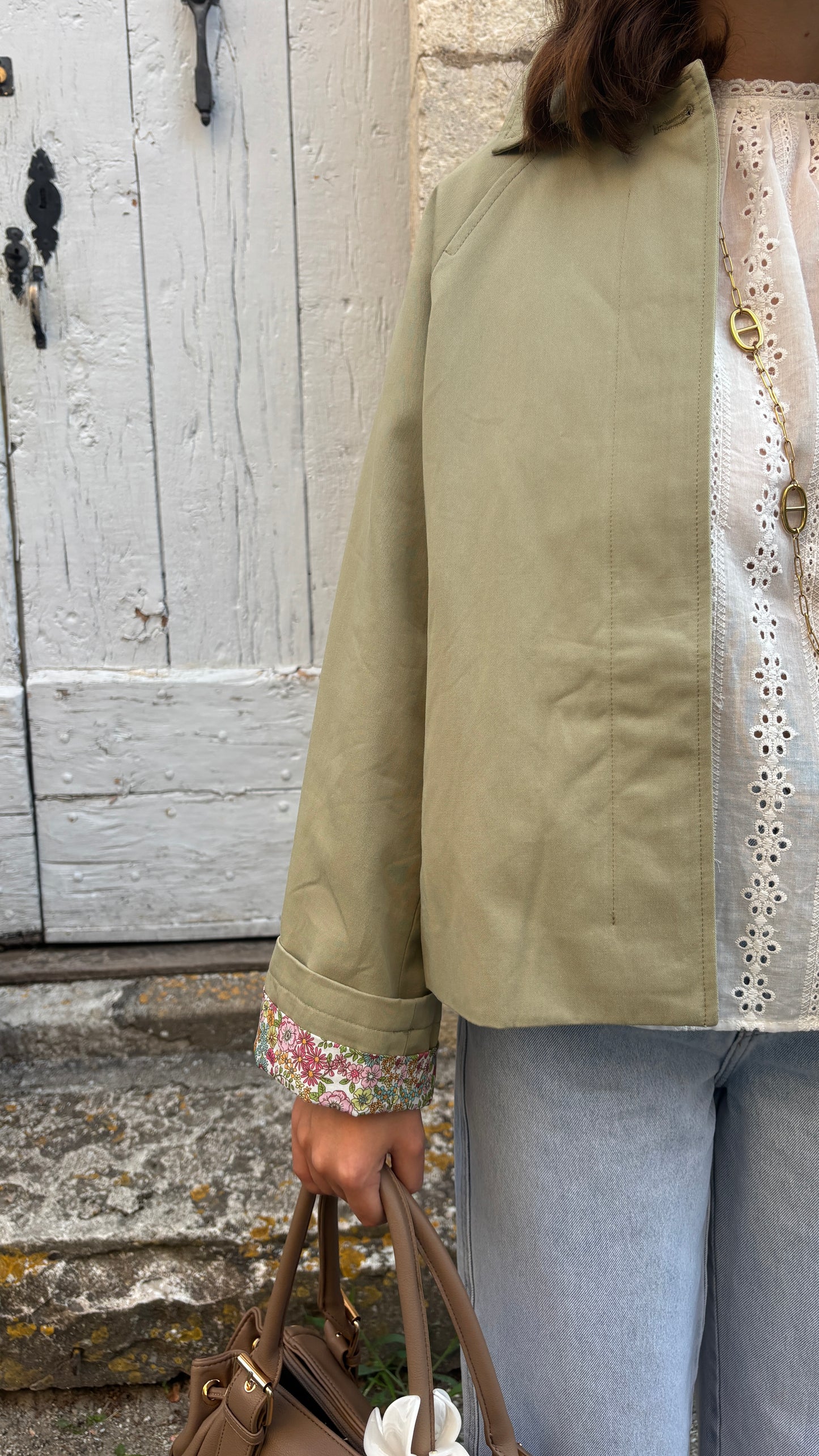 Trench Margaux vert sauge