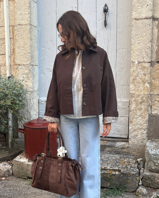brown Margaux trench coat