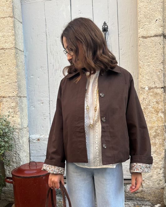 brown Margaux trench coat