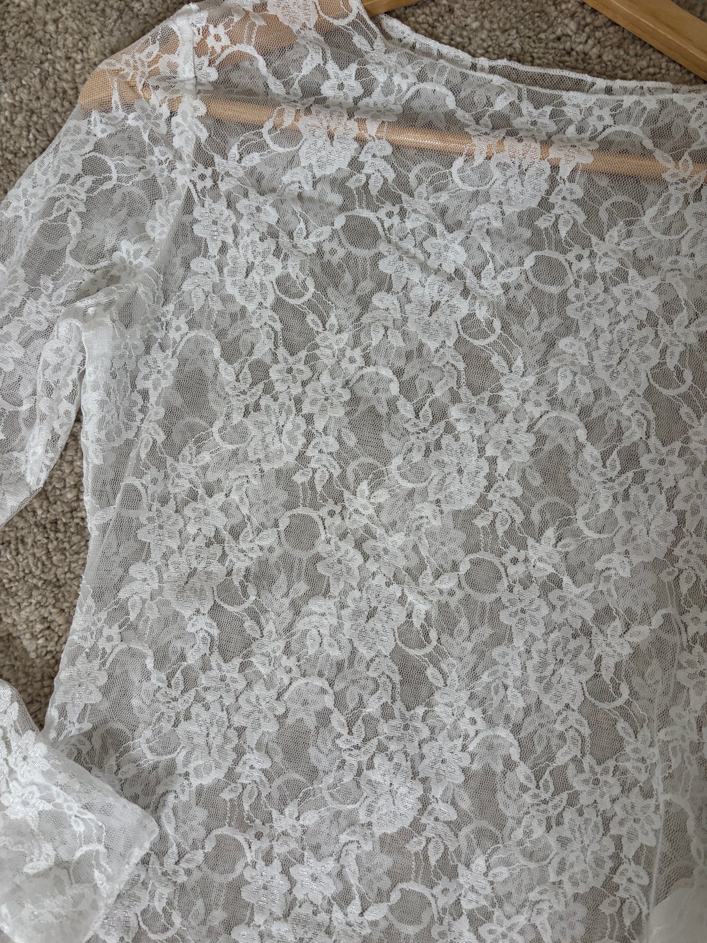 Lise white lace top
