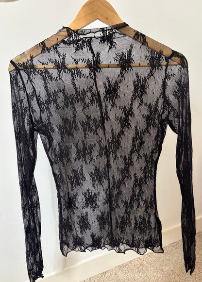 Black Laurie Lace Top