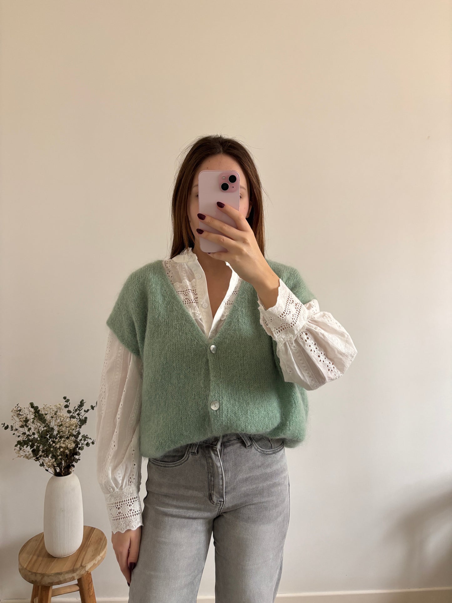 Amanda light green vest