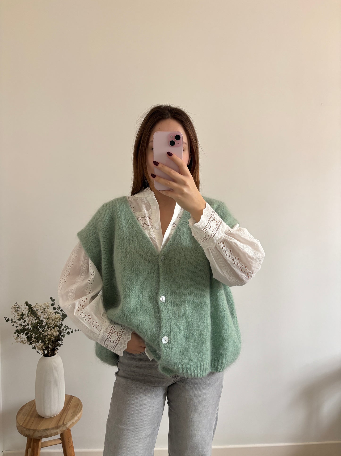 Amanda light green vest