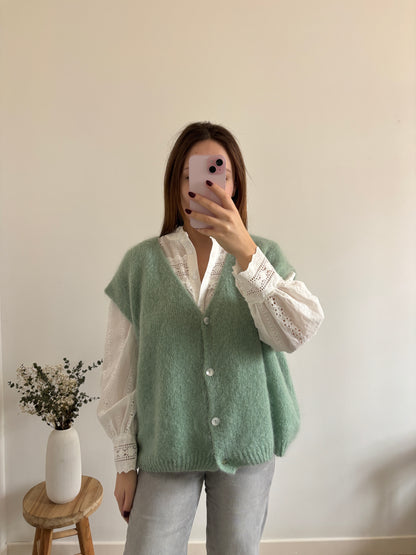 Amanda light green vest