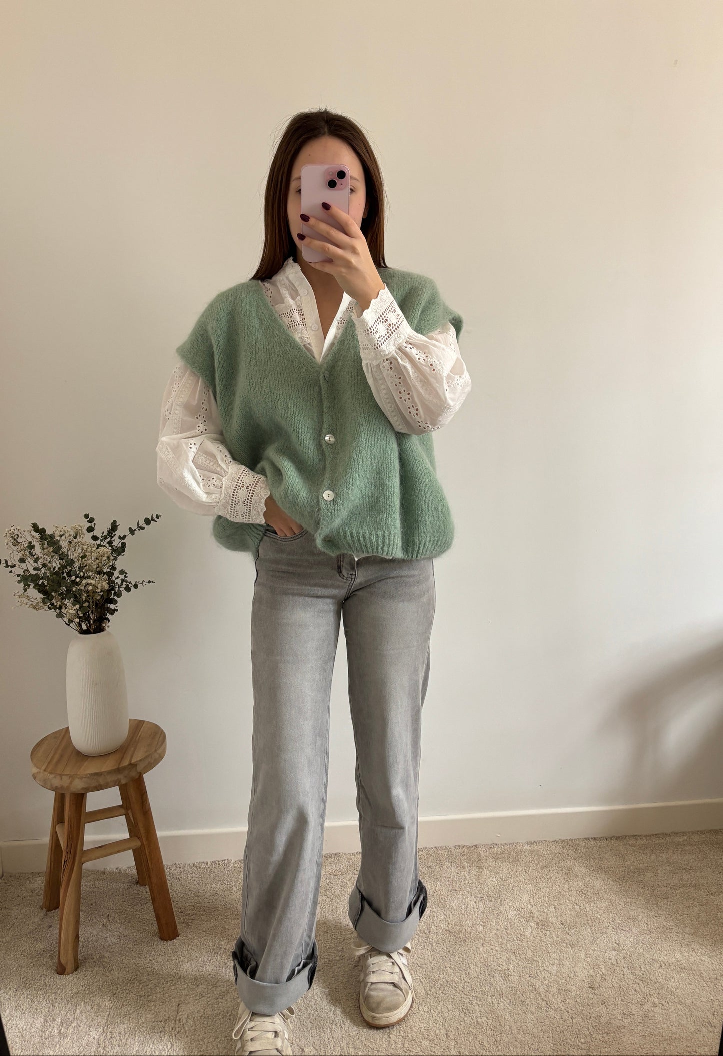 Amanda light green vest