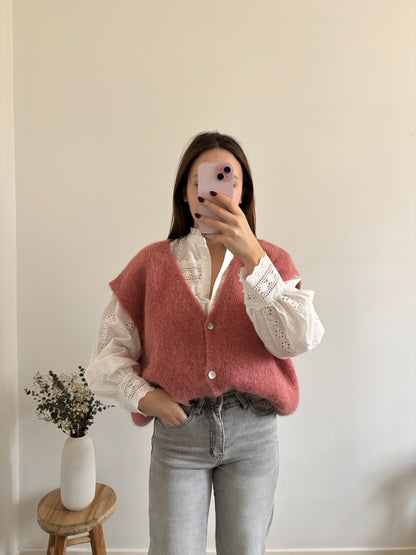 Amanda coral cardigan
