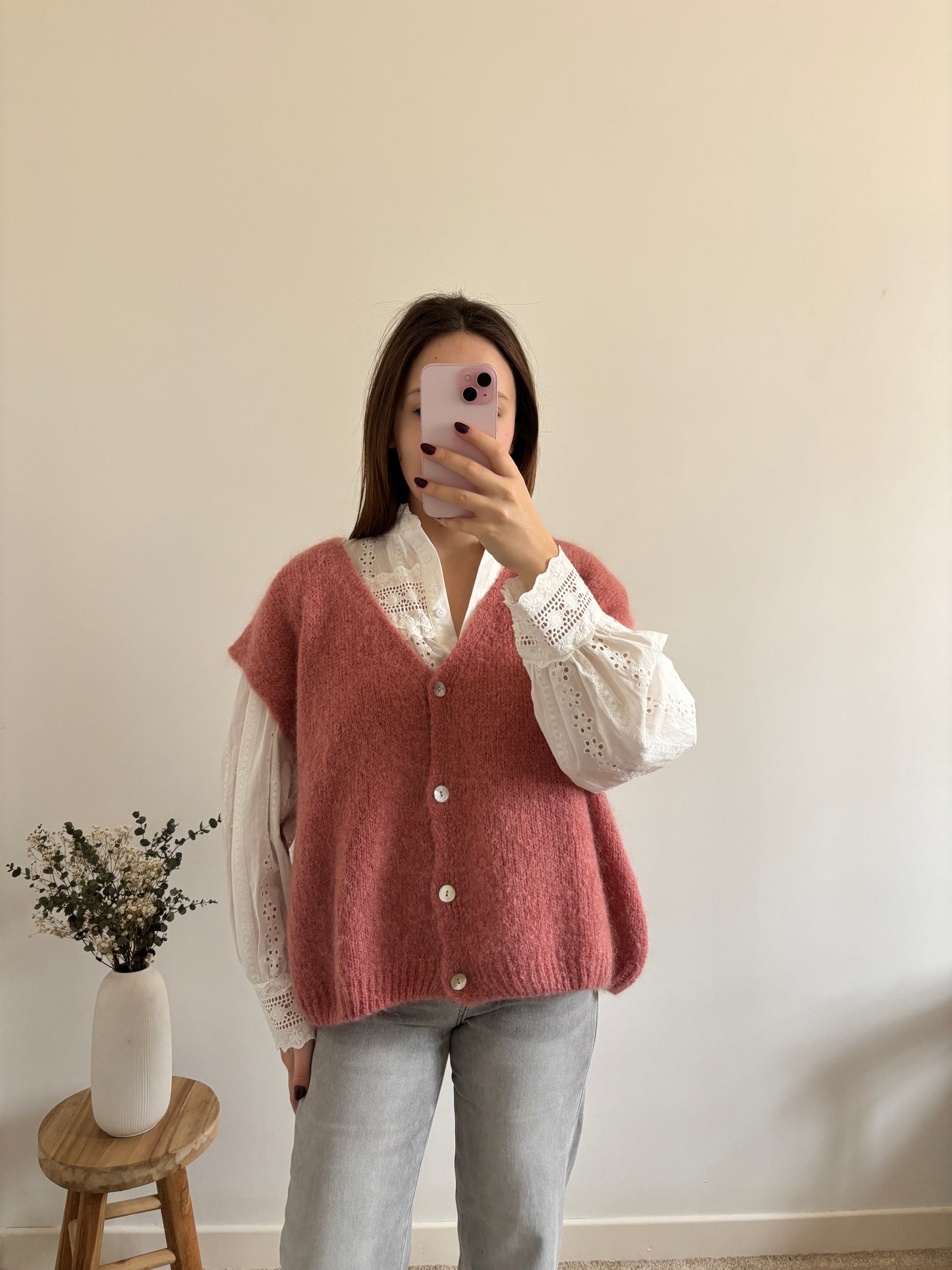 Amanda coral cardigan