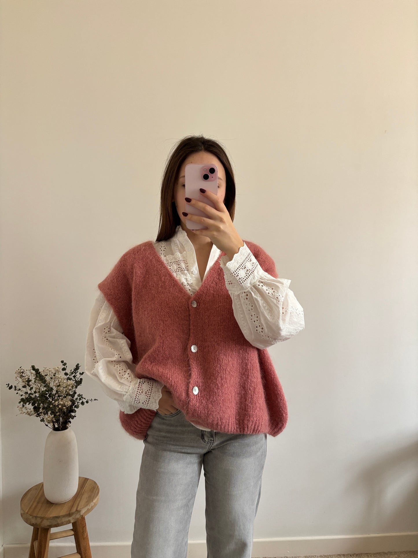 Amanda coral cardigan