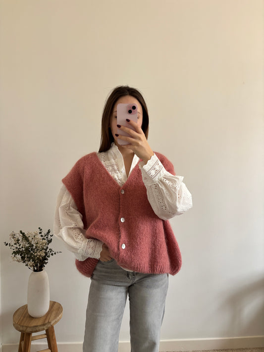 Amanda coral cardigan