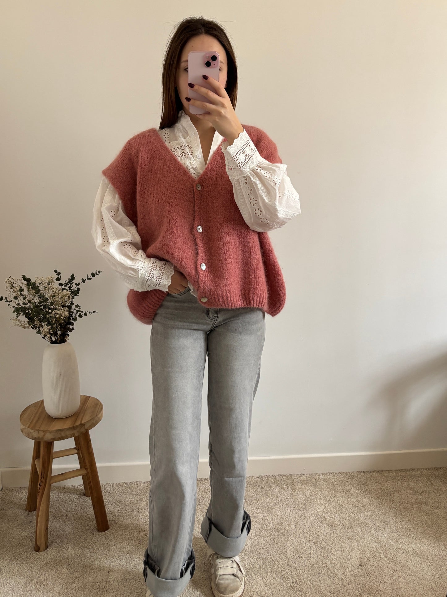 Amanda coral cardigan