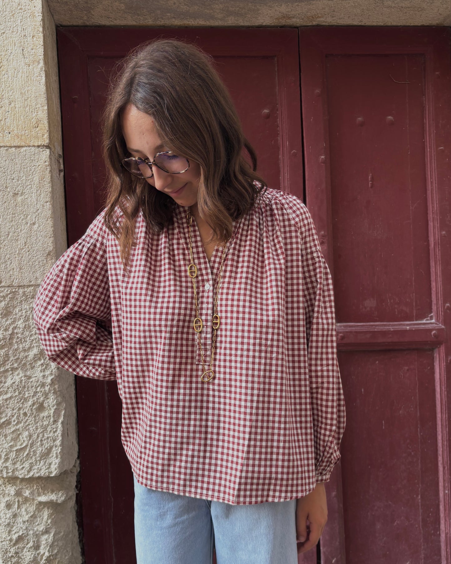 Blouse Charlie rouge