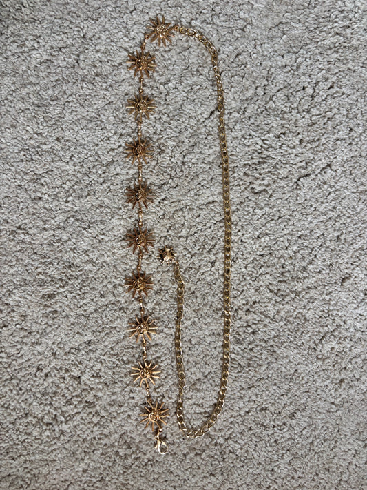 Ceinture soleil dorée