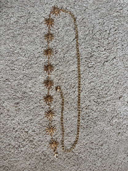 Ceinture soleil dorée