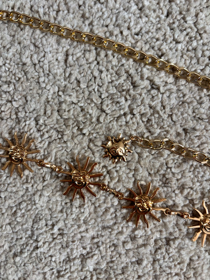 Ceinture soleil dorée