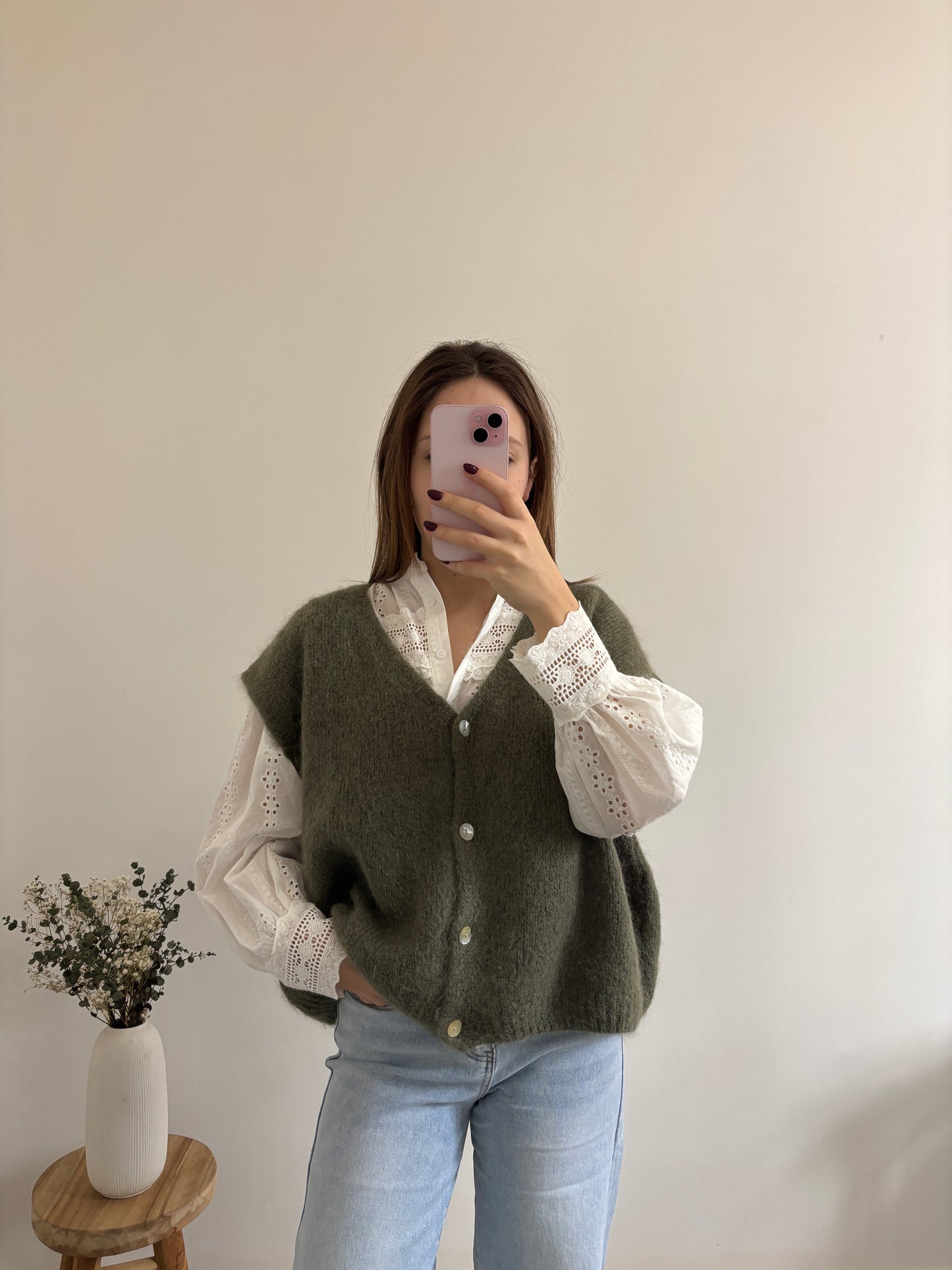 Amanda khaki vest