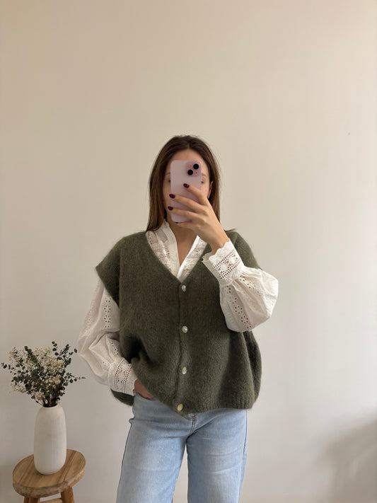 Amanda khaki vest