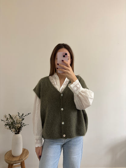 Amanda khaki vest