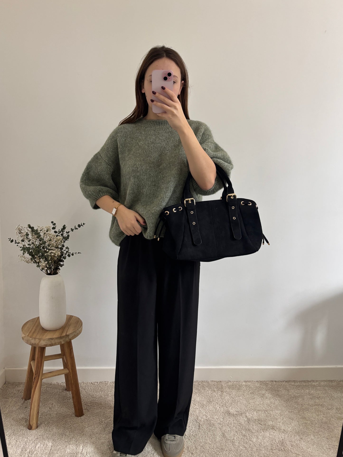Olivia khaki sweater