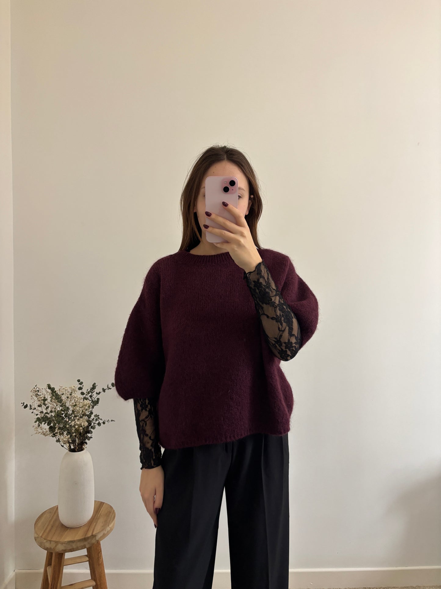 Olivia plum sweater