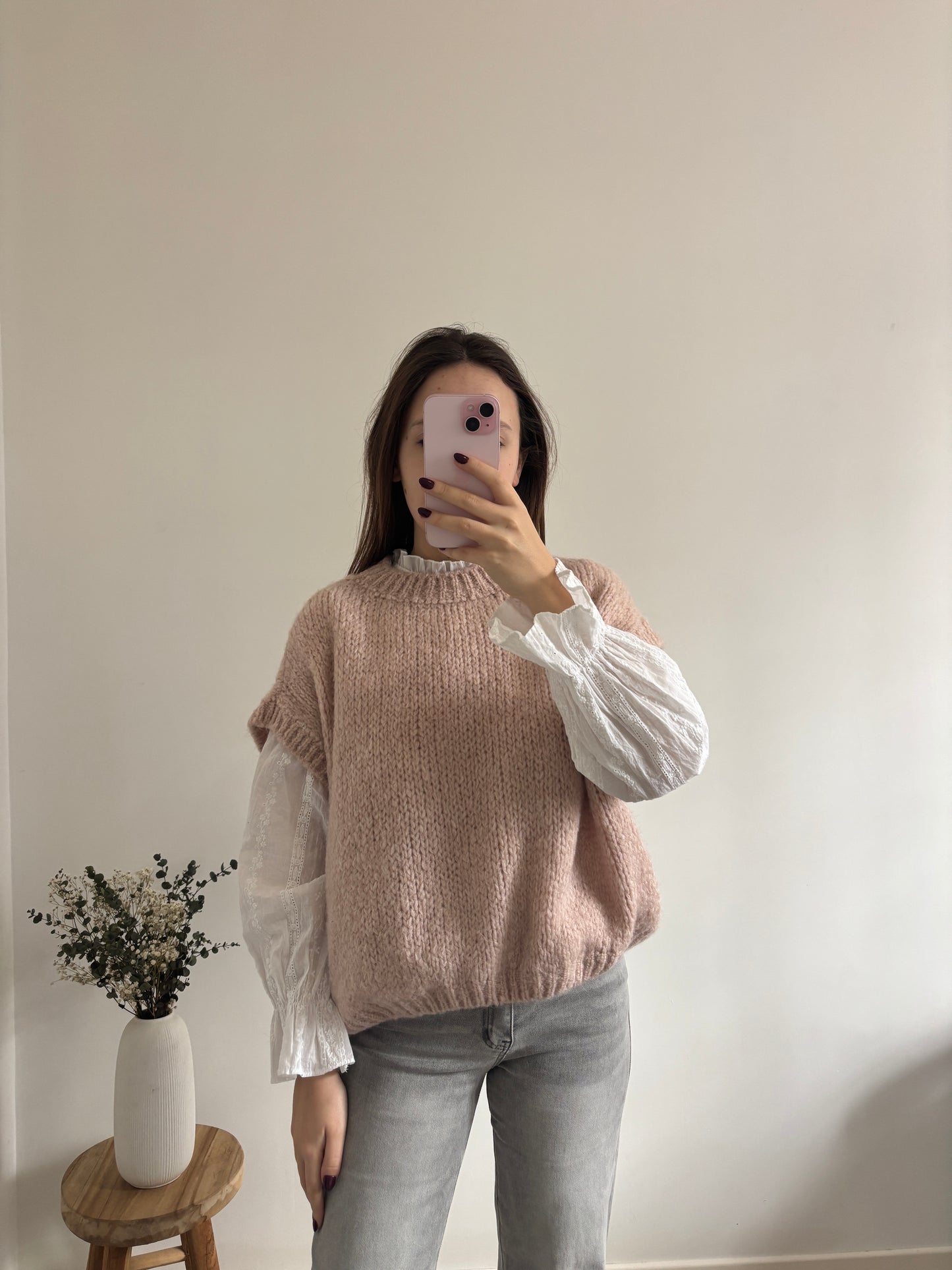 pale pink Clara sweater