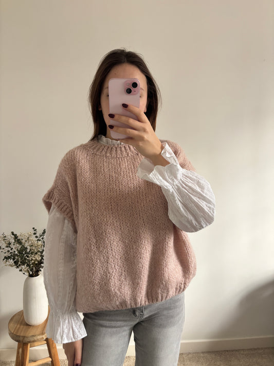 pale pink Clara sweater