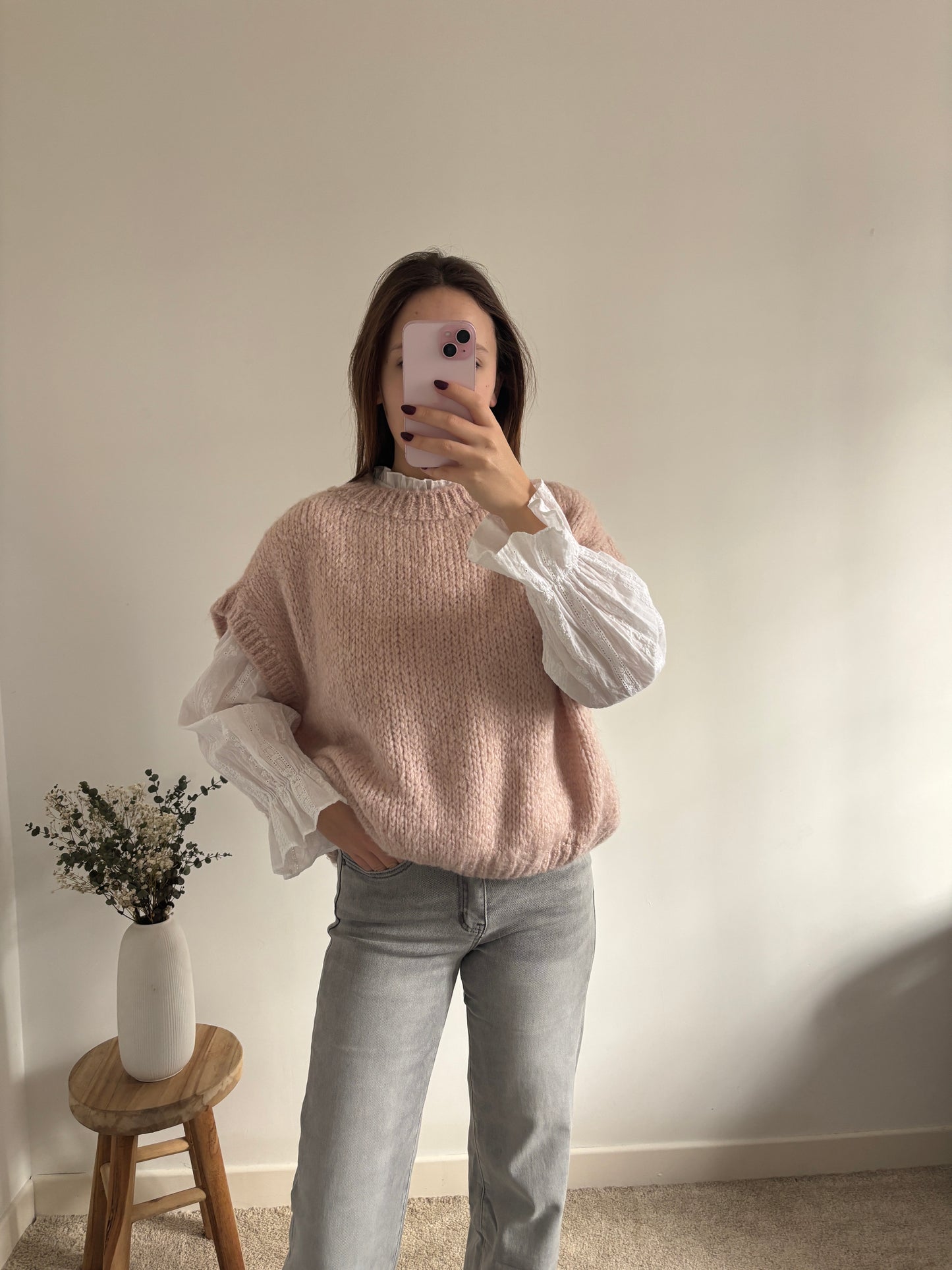 pale pink Clara sweater