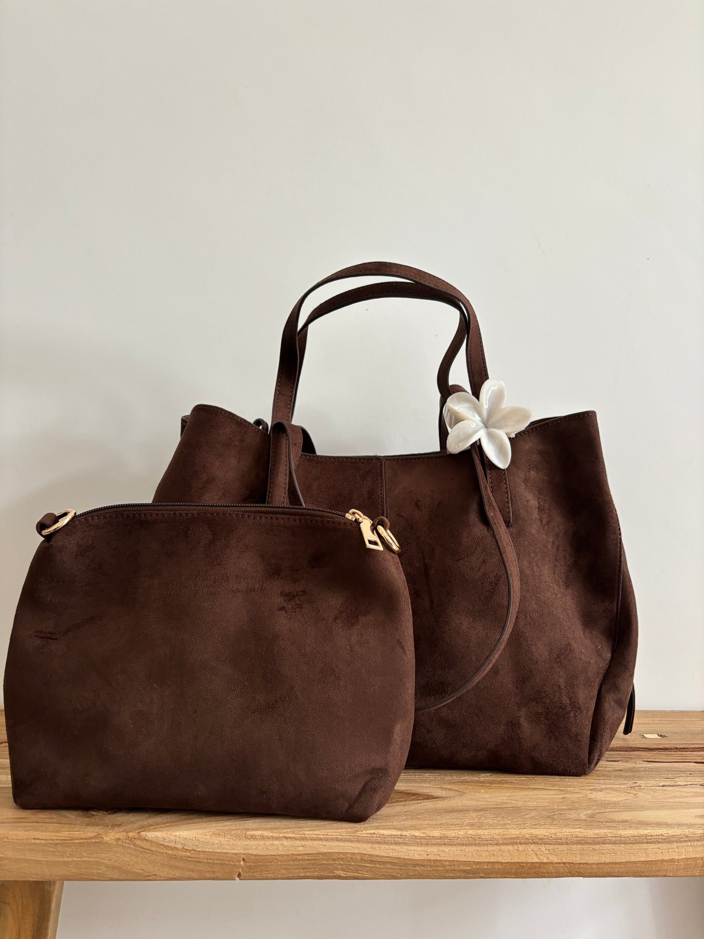 Sac Aline coffee - suédine