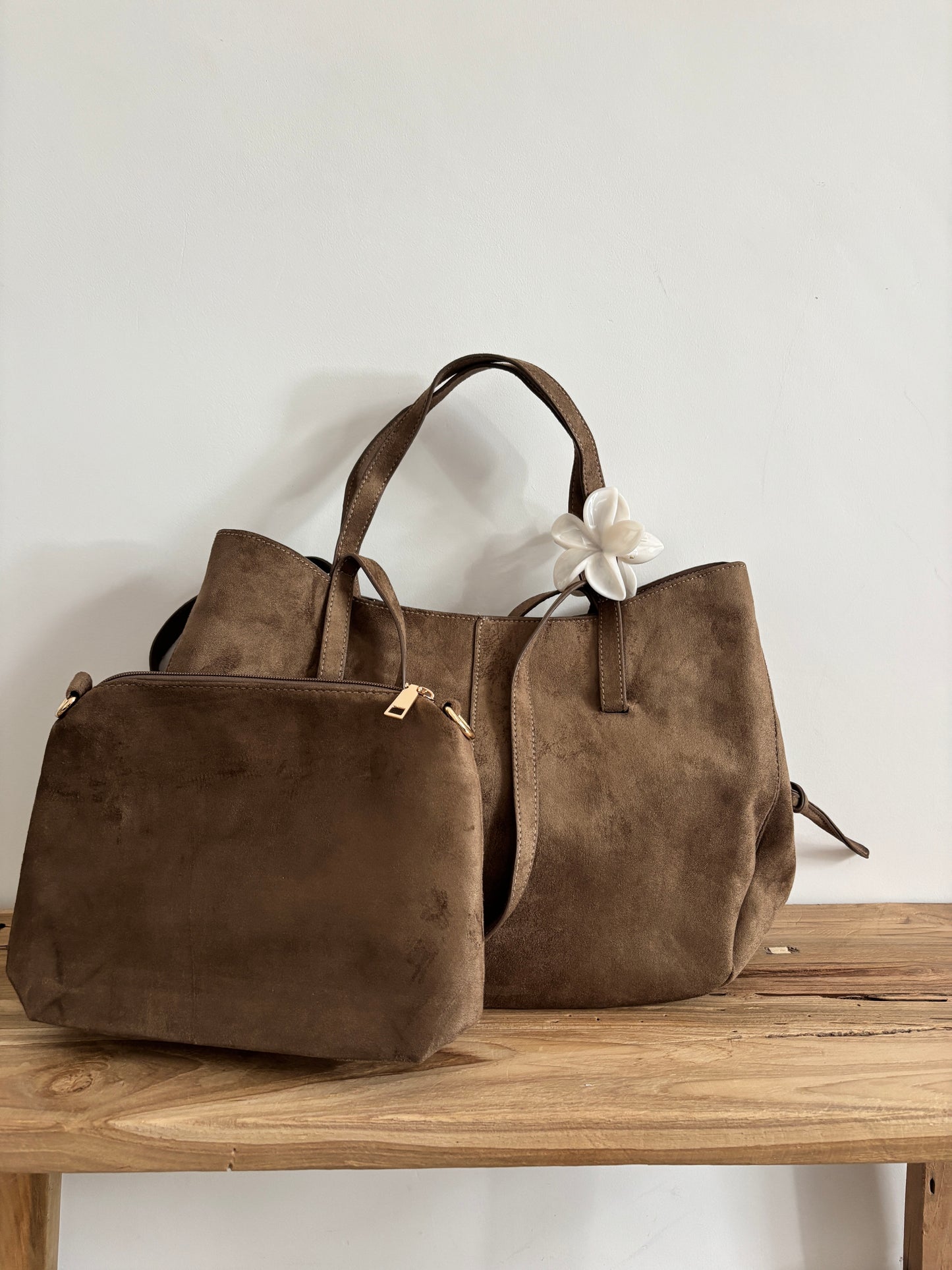 Sac Aline taupe - suédine