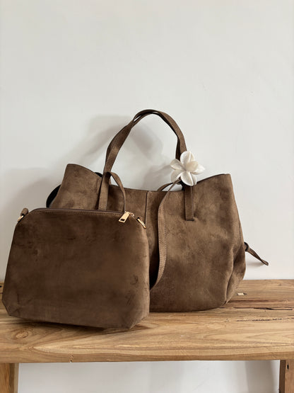 Sac Aline taupe - suédine