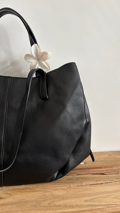 Sac Aline noir - grainé brillant