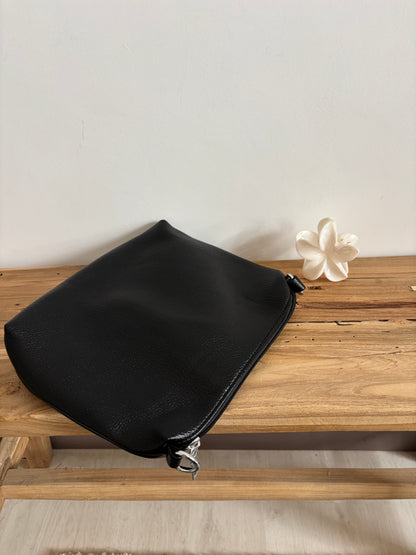 Sac Aline noir - grainé brillant