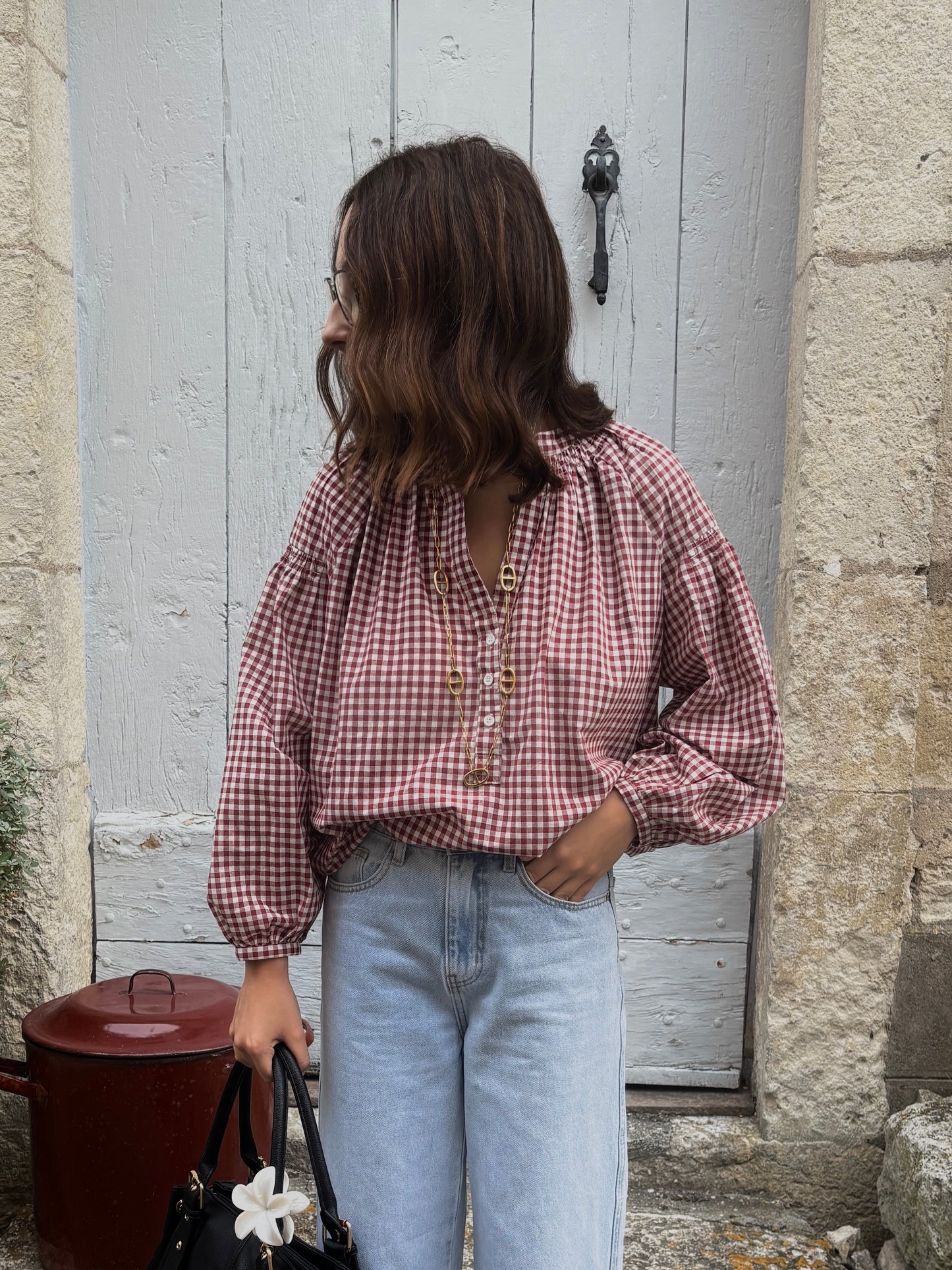Blouse Charlie rouge