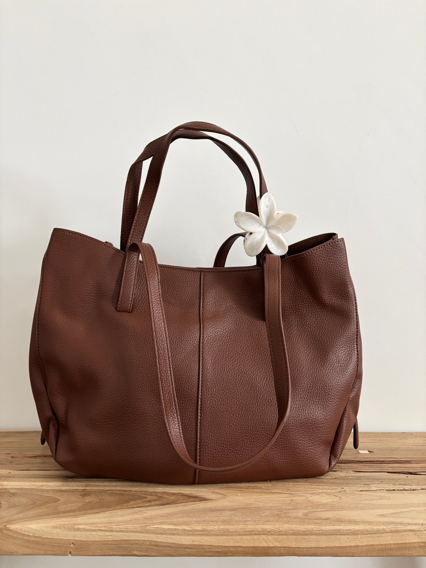 Sac Aline brown - grainé brillant