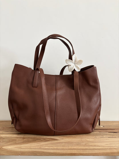 Sac Aline brown - grainé brillant