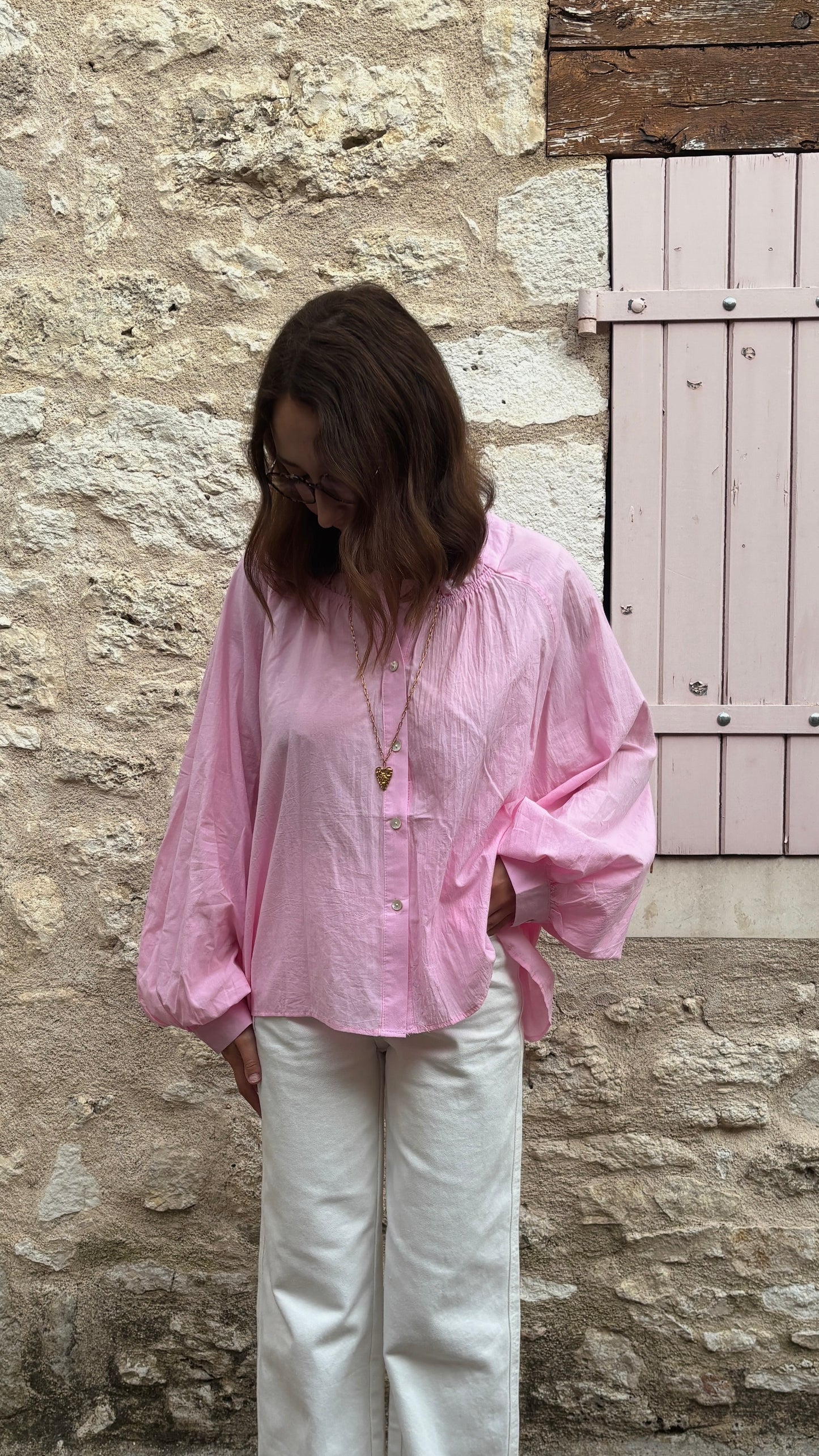 Maeva roze blouse