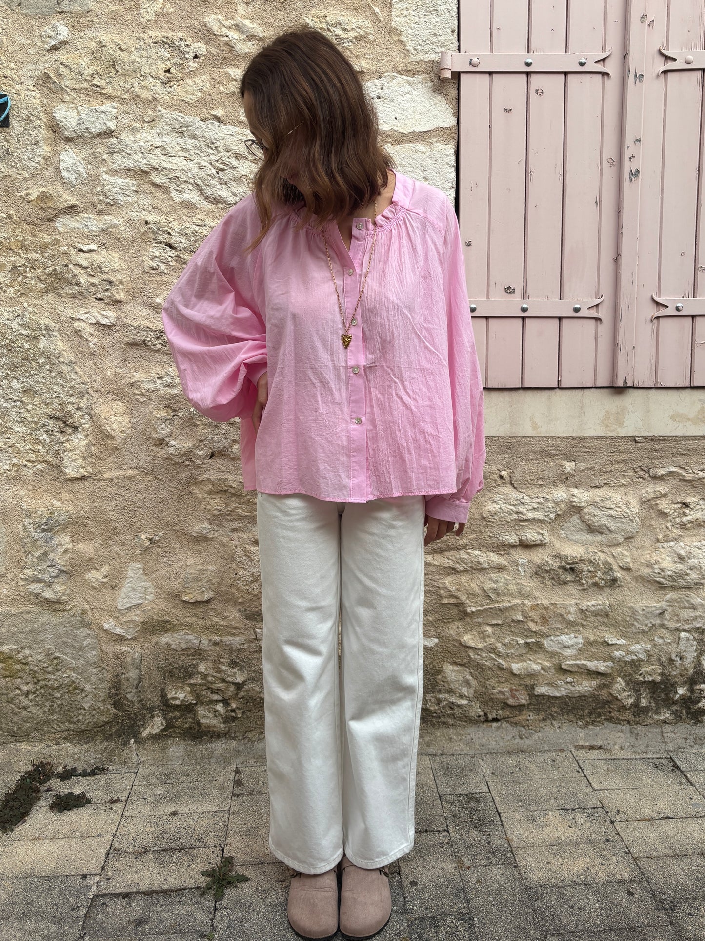 Maeva roze blouse