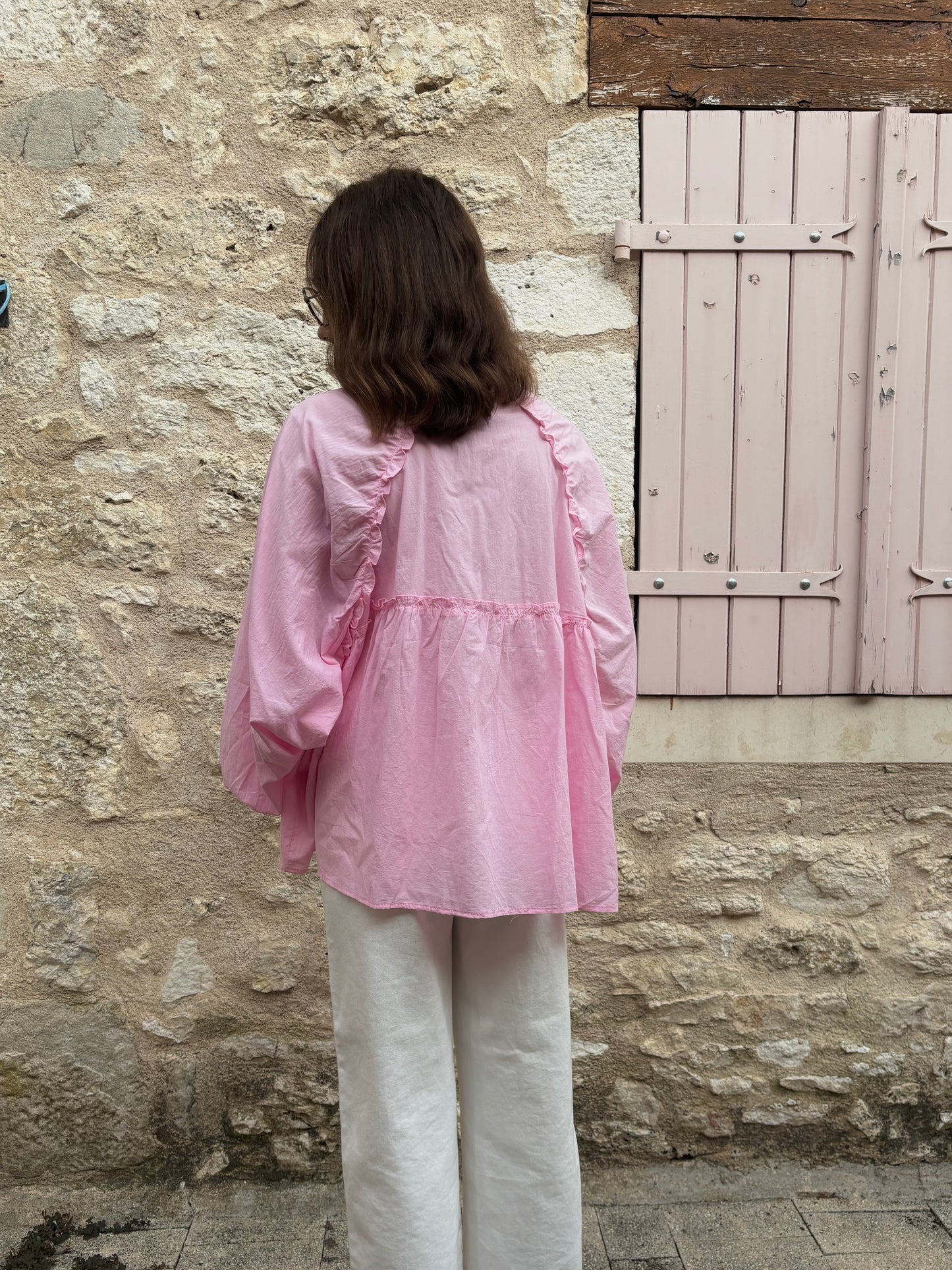 Maeva roze blouse
