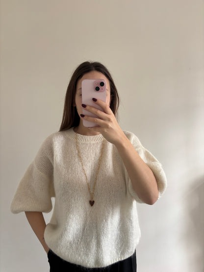 Sautoir coeur marron