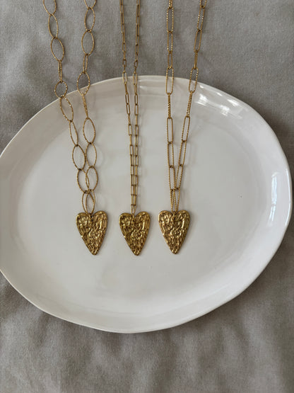 Sautoir coeur doré
